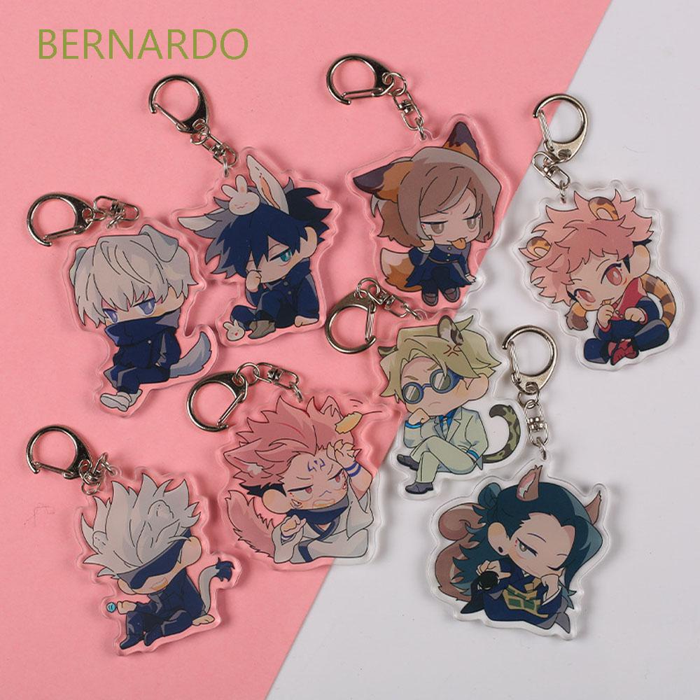 BERNARDO Gifts Jujutsu Kaisen Keychain Fashion Key Ring Animation Peripheral Miniatures Jujutsu Kaisen Pendant Jewelry Scultures Acrylic Figurine Model