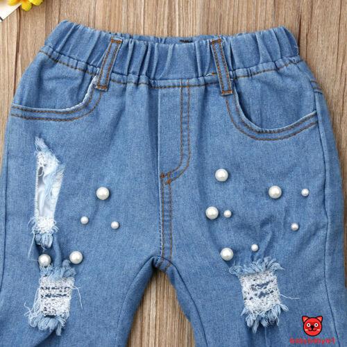 Quần Jeans Rách Cá Tính Cho Bé Gái