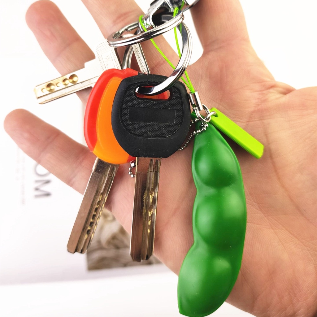Móc Khóa Hình Đậu Hà Lan Giúp Giải Tỏa Căng Thẳng