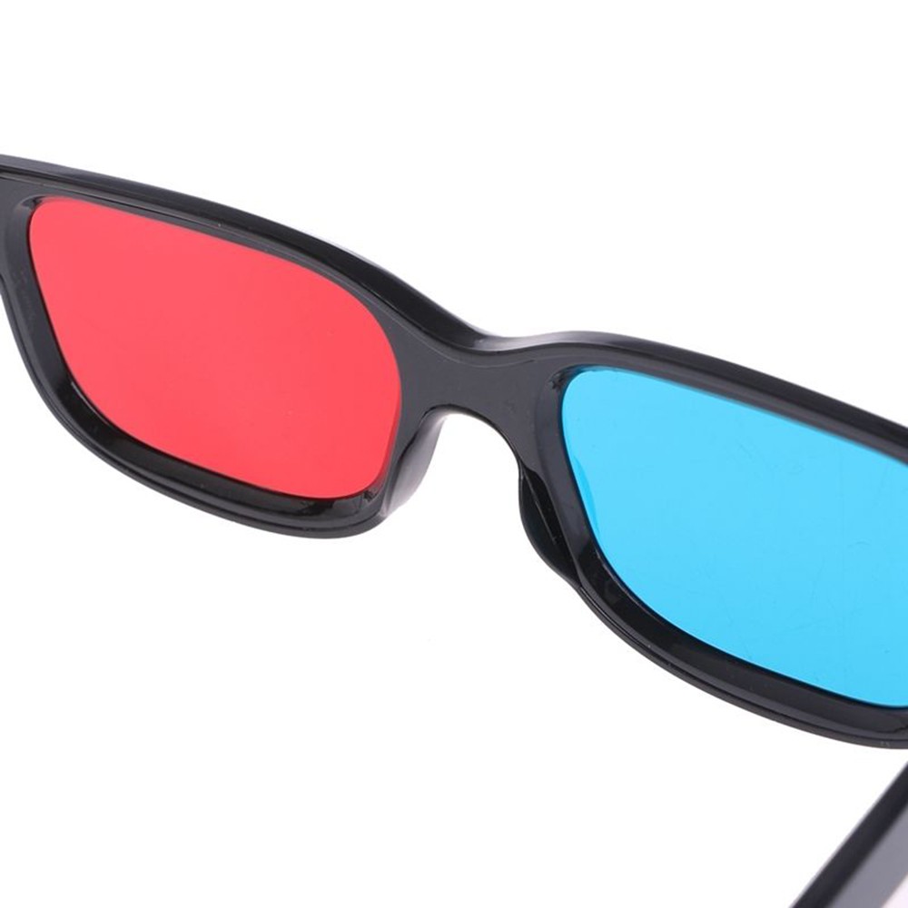 LUCKY Hot Anaglyph Movie Universal Black Frame Red Blue 3D Glasses New Fashion Game DVD Stereo Dimensional