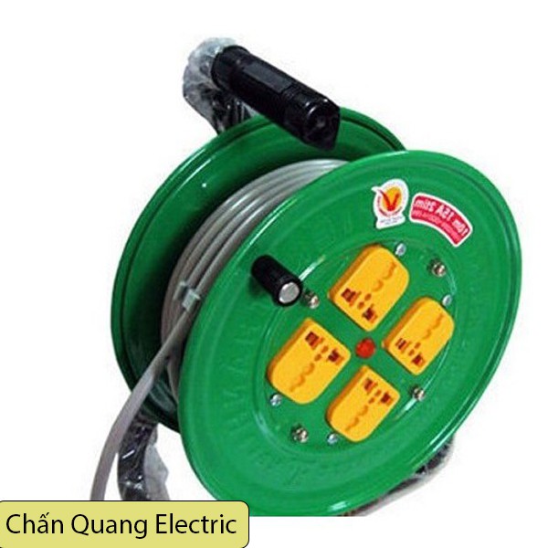 Ổ cắm quay công nghiệp Tiến Thành 10m, 20m, 30m, 50m - 15A ( 2 tim )
