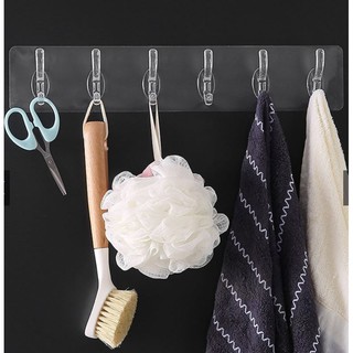 Móc dán tường 💕FREE SHIP💕 >Combo 10 cái< Móc dán tường trong suốt siêu dính chịu lực, móc dính tường trong suốt