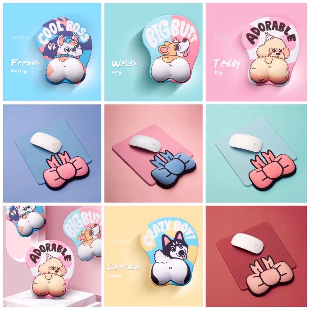 Miếng lót chuột có đệm cổ tay họa tiết hoạt hình dễ thương