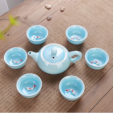 [HOẢ TỐC] SET BÌNH UỐNG TRÀ CÁ KOI 3D NỔI BẦN BẬT - Nhà Mỵ SHop