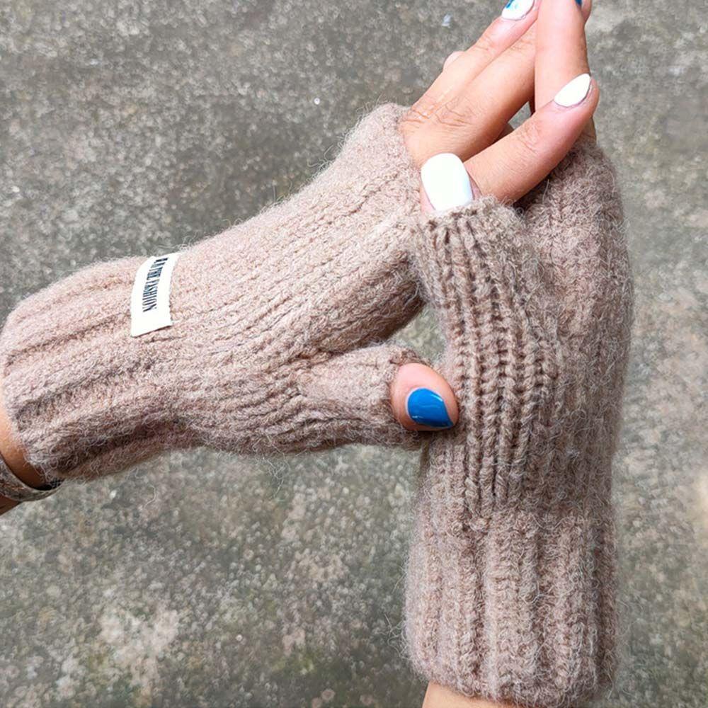 Găng Tay Len Hở Ngón Màu Sắc Thời Trang Cho Nam