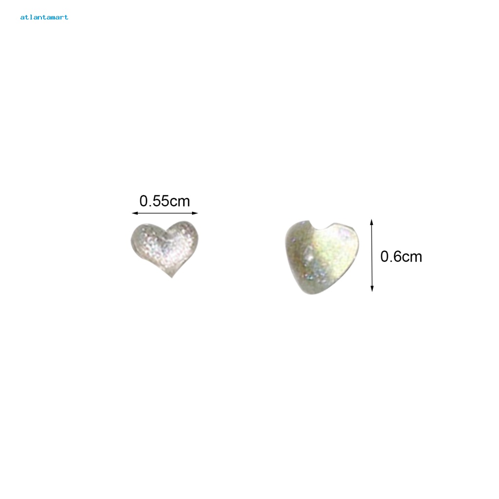 Atl| Phụ Kiện Trang Trí Móng Tay Hình Trái Tim 3D Xinh Xắn