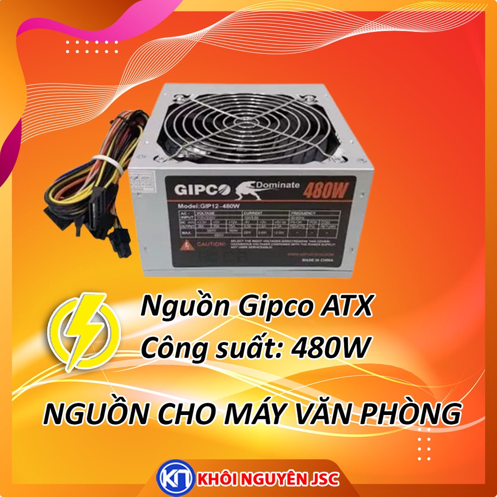 Bộ nguồn máy tính Gipco 480w