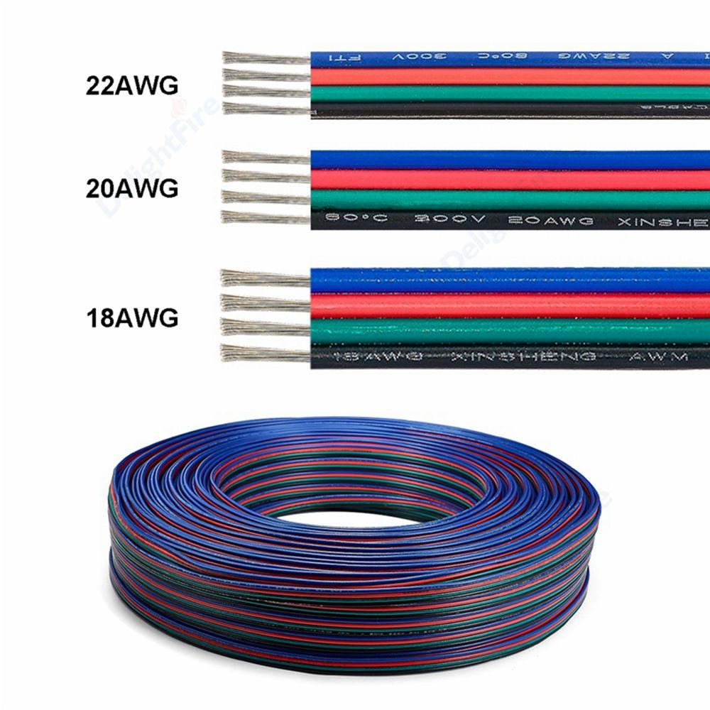 Dây Cáp Nối Dài 5M RGB Cho Dây Đèn LED WS2812B RGB
