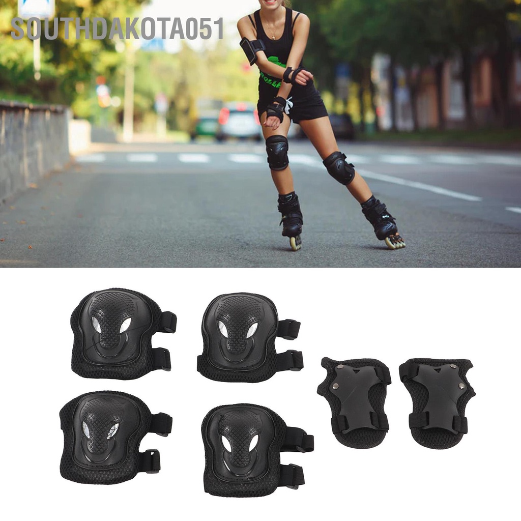 Bộ phụ kiện bảo hộ chân tay chơi thể thao trượt patin dành cho người lớn trẻ em trên 6 tuổi