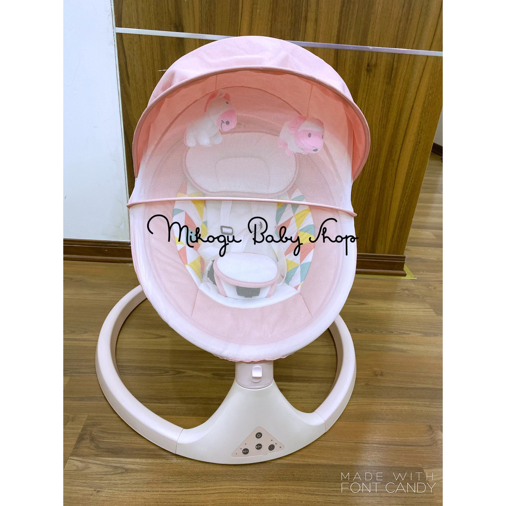 Nôi rung điện cho bé sơ sinh cao cấp Coax baby artifact baby BB mẫu mới 2020 kết nối bluetooth, điều khiển từ xa từ xa