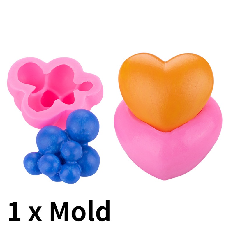 Khuôn Silicone Làm Bánh Hình Đám Mây / Trái Tim / Đám Mây