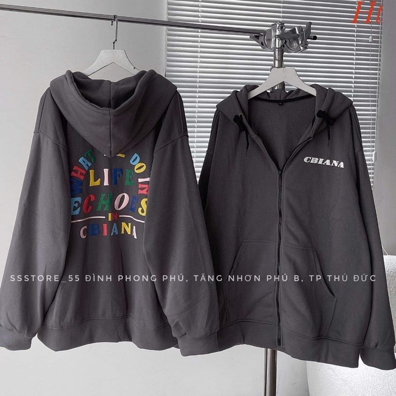 Áo khoá nỉ LIFE sắc màu HT12