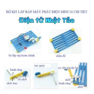 BỘ KIT LẮP RÁP MÁY PHÁT ĐIỆN MINI 34 CHI TIẾT