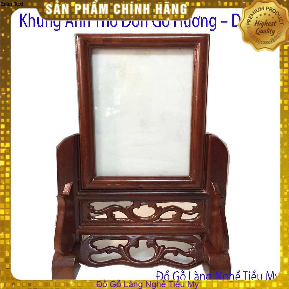Khung Ảnh Thờ Đơn Gỗ Hương Cao Cấp (Mẫu Trơn)