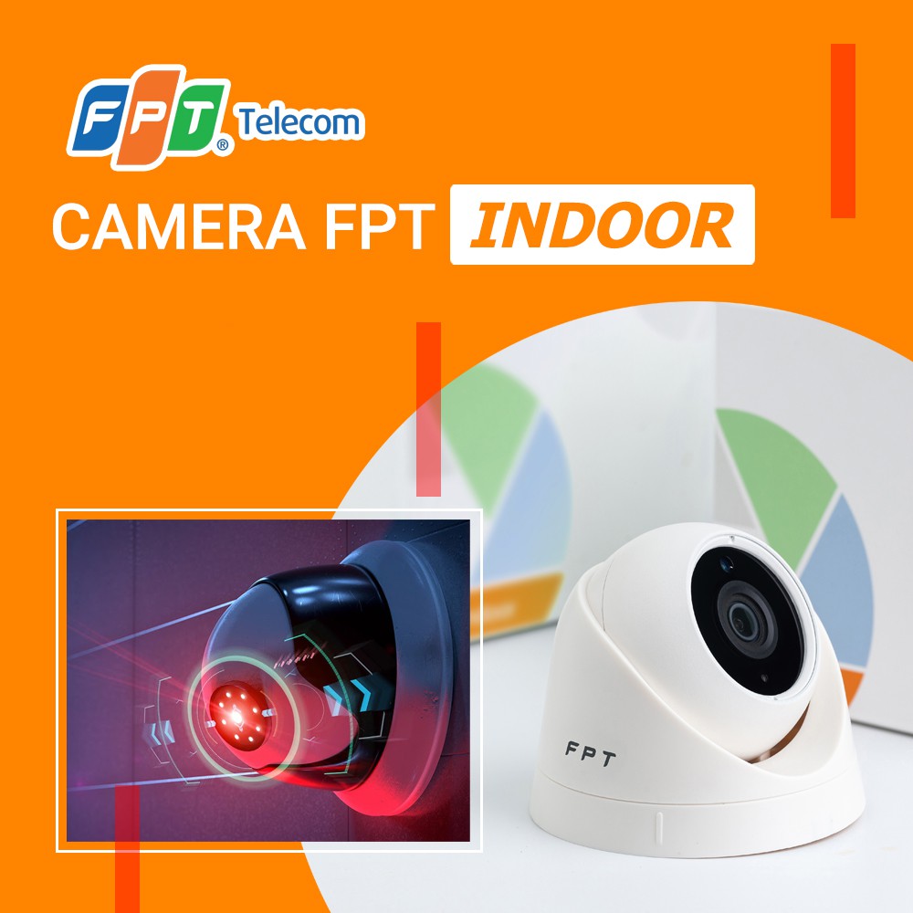 FPT Camera Indoor Chính Hãng - FPT Telecom - Camera An Ninh - Lưu Trữ Cloud - Cảm Biến Full HD - 1080p