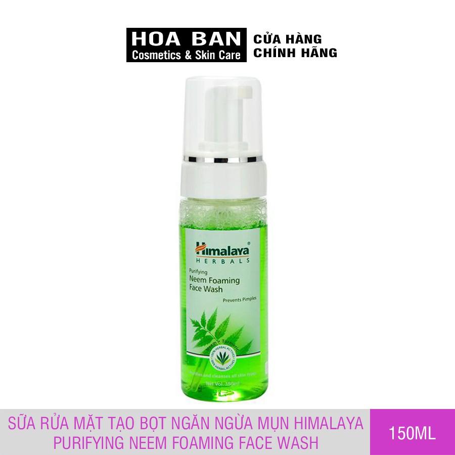 Sữa rửa mặt tạo bọt ngăn ngừa mụn Himalaya Purifying Neem Foaming Face Wash 150ml