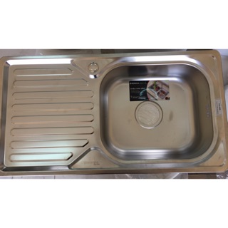 Chậu rửa chén inox 1 học có cánh Tặng kèm bộ xả