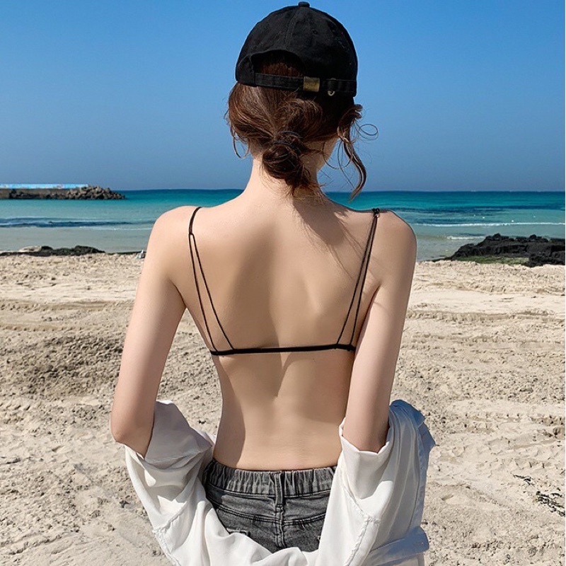 Áo lót cài trước hai dây siêu mảnh sành điệu có thêm màu da báo siêu sang