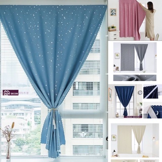 Rèm Cản Nắng Trang Trí Cao Cấp - Vải Gấm Dày Dặn - Hoạ Tiết Sao Sang Trọng