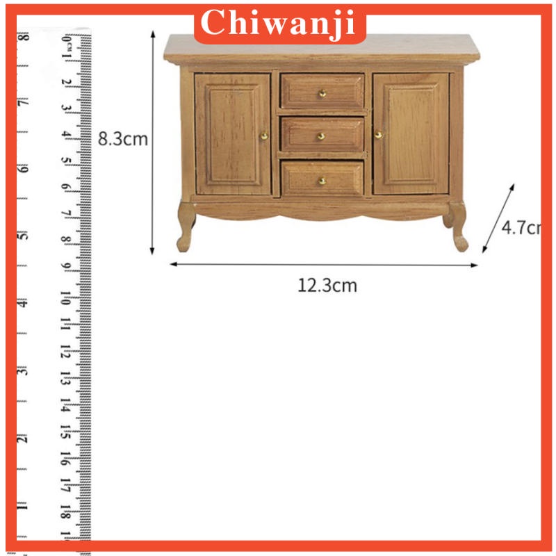 Mô Hình Tủ Gỗ Thủ Công Hiện Đại Trang Trí Nhà Búp Bê Tỉ Lệ 1: 12