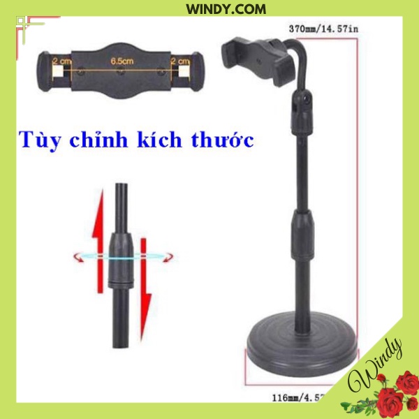 Giá Đỡ Điện Thoại livestream xem video Ổn Định Xoay 360 Độ dùng để Quay Phim Ghi Hình Đa Dụng
