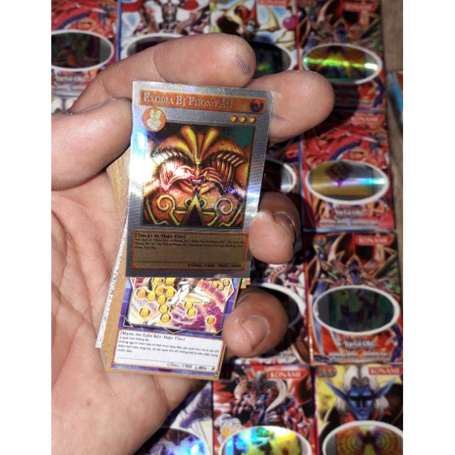 Combo 800 thẻ bài Yugi oh phiên bản tiếng việt bằng giấy bóng kích thước 4*6cm