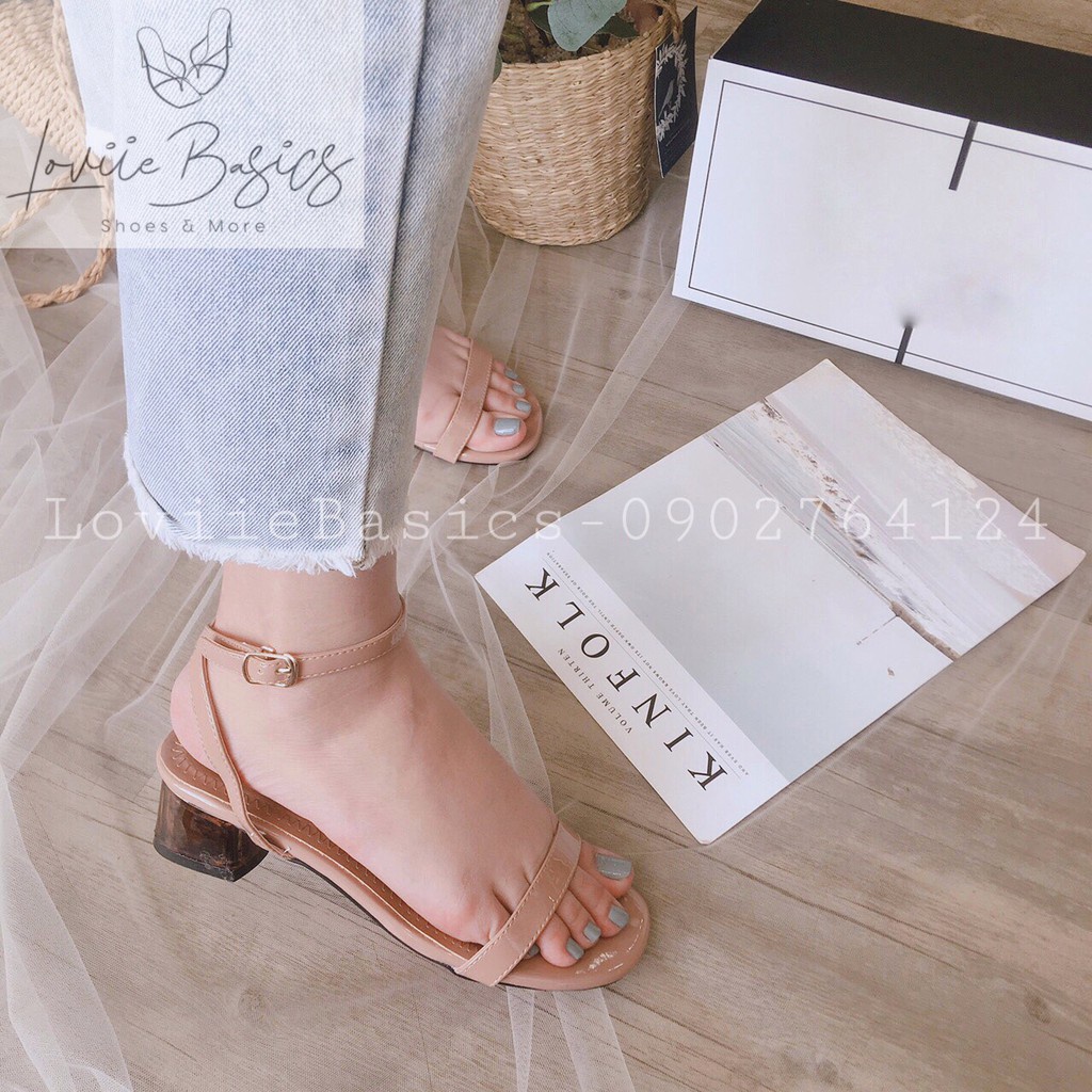 SANDAL  NỮ CAO GÓT LOVIIEBASICS - SANDAL GÓT VUÔNG 7CM - SANDAL CAO GÓT ĐẾ VUÔNG 7 PHÂN - G200306 G200303