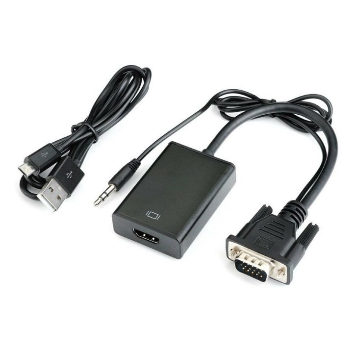 BỘ CÁP CHUYỂN VGA SANG HDMI CÓ ÂM THANH KÈM THEO CÁP MICRO USB