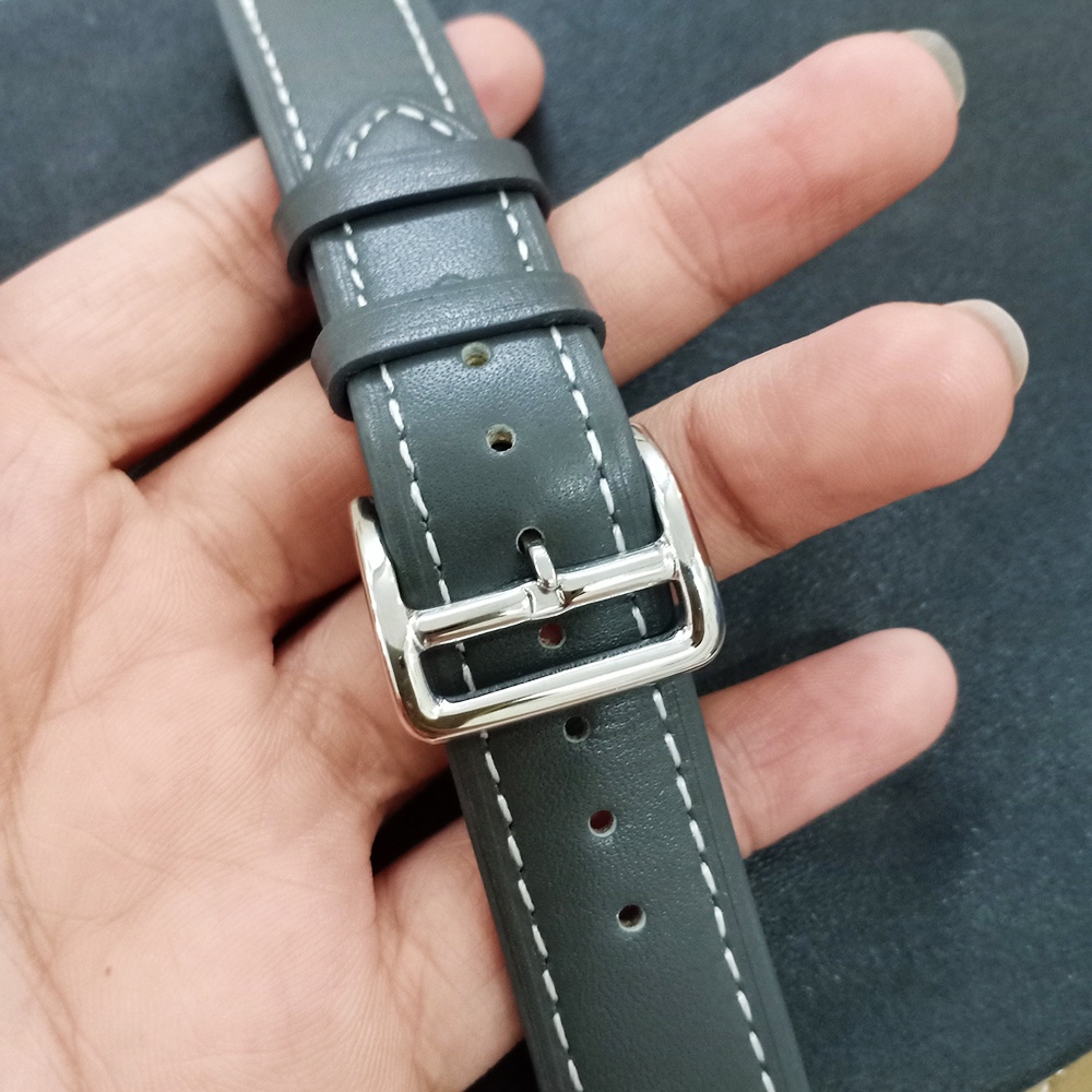 [20mm, 22mm] Dây đeo đồng hồ da bò dẹp có chốt thông minh Hermes thay thế cho Samsung Gear S3 Frontier Classic