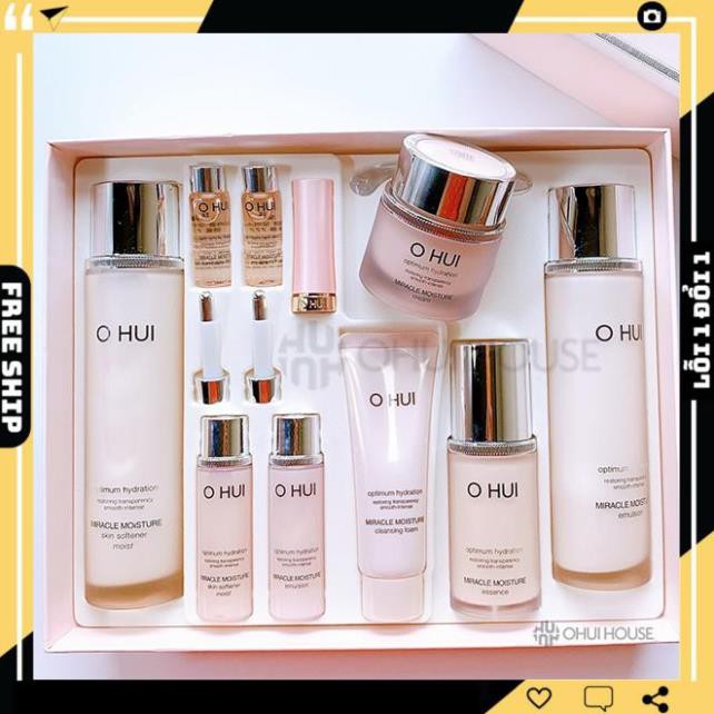 [HOẢ TỐC HN] SET DƯỠNG ẨM DA TRẮNG HỒNG Ohui Miracle Moisture Special Set ( 8 sản phẩm)