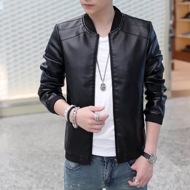 [TẶNG COMBO BAO LÌ XÌ]-ÁO KHOÁC DA NAM VIỀN TAY | BigBuy360 - bigbuy360.vn