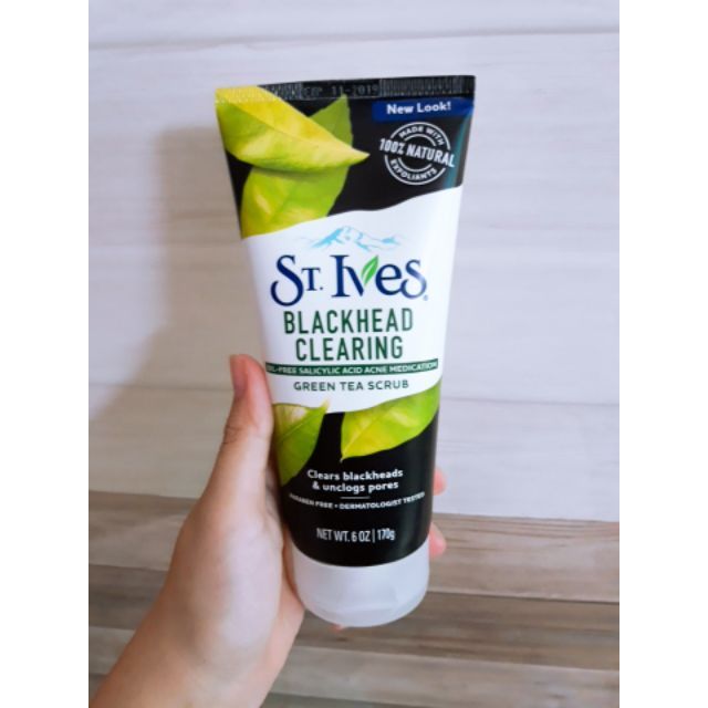 Tẩy tế bào chết St.Ives Blackhead Clearing Green Tea Scrub ( mẫu mới) | BigBuy360 - bigbuy360.vn