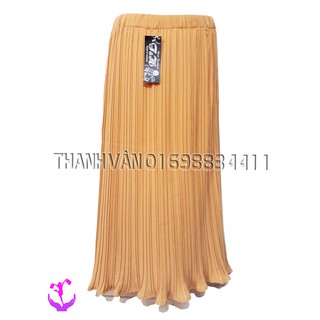 Chân váy dài xếp ly Quảng Châu giá tốt - 3018