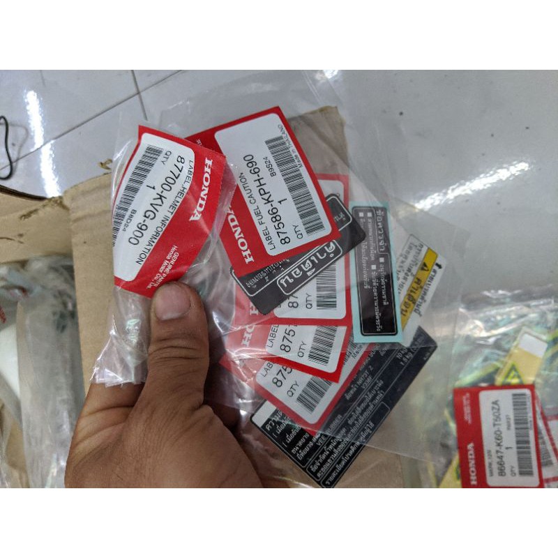 Tem Thông số Honda Scoopy Thailand