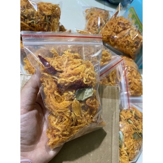 [Sale Sốc] 100gr khô gà lá chanh hàng loại 1 thơm ngon (ảnh thật cuối) đóng túi zip chỉ đỏ