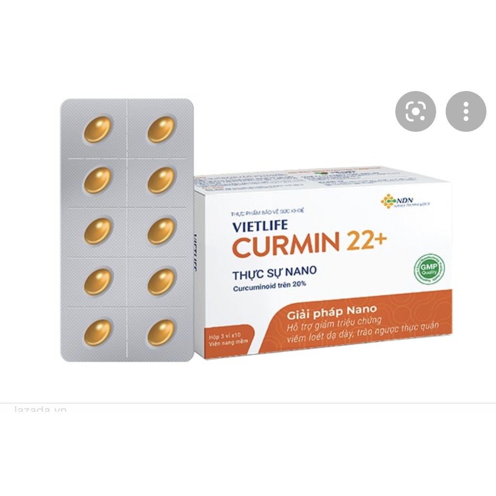 Vietlife Curmin 22+ 30 VIÊN - Đột phá nano dược liệu cho bệnh viêm loét dạ dày