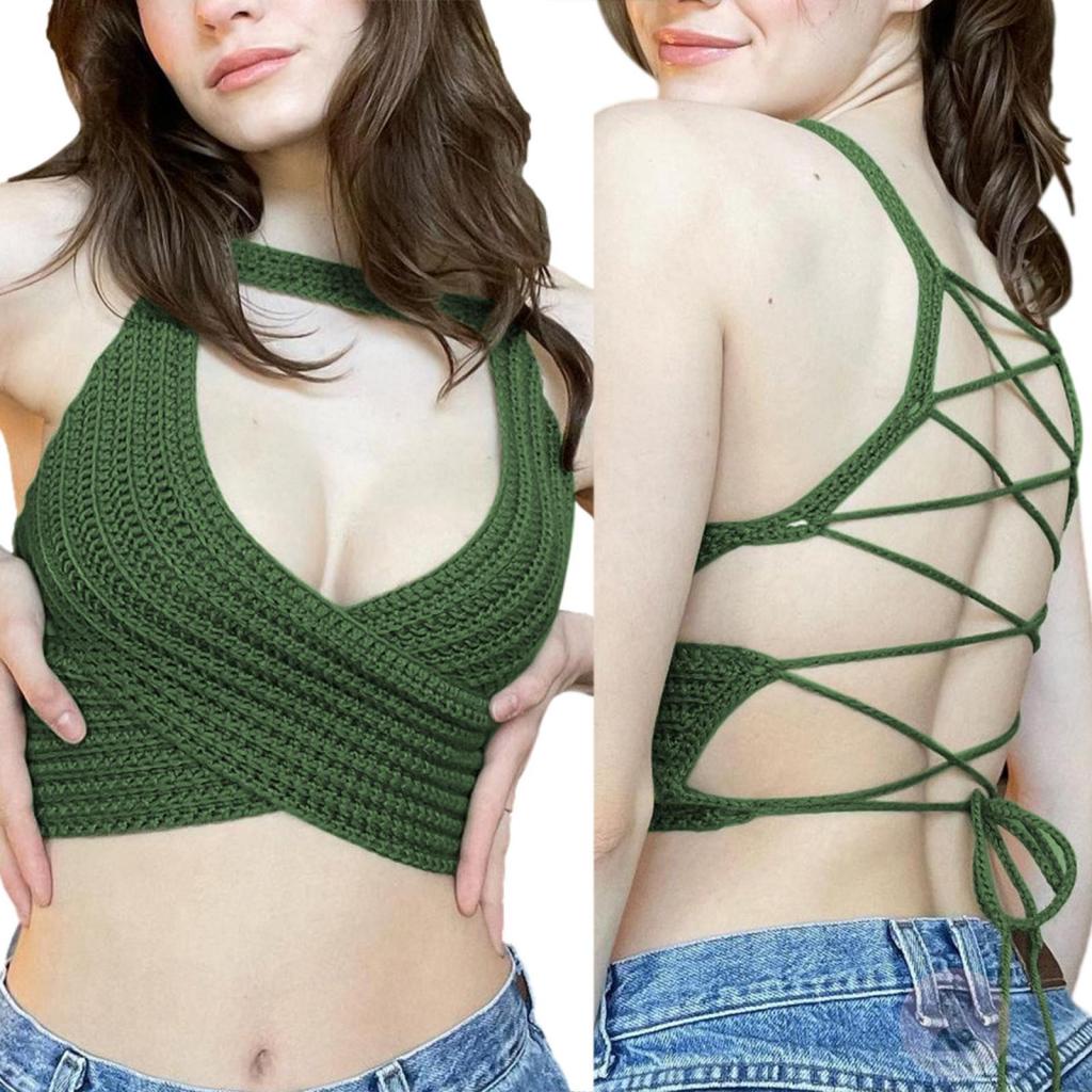 Áo Dệt Kim Hai Dây Màu Sắc Thời Trang Mùa Hè Cho Nữ