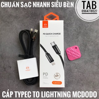 Cáp Sạc Nhanh Mcdodo TypeC To Lightning