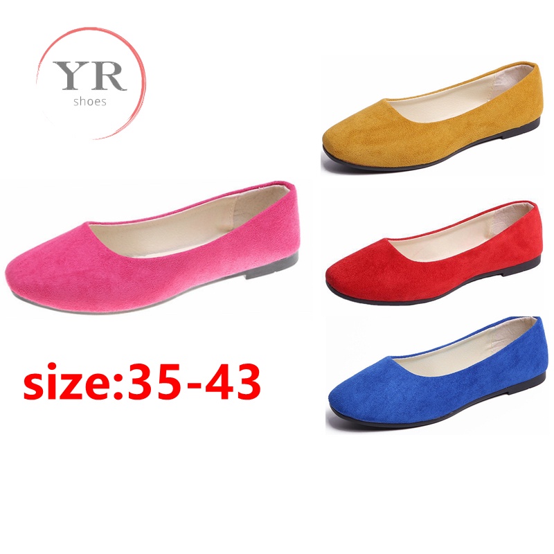 Giày Lười Da Lộn Plus Size 35-43