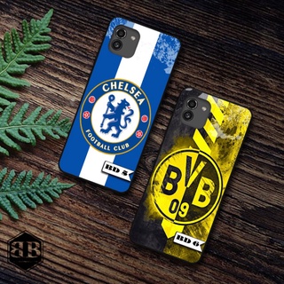 Ốp lưng kính cường lực Samsung Galaxy A03 logo bóng đá