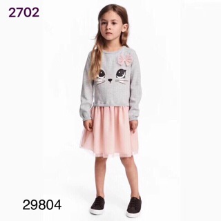 Váy len mỏng chân voan H&M bé gái