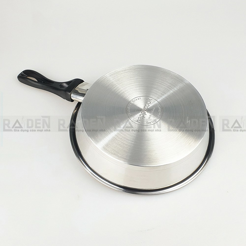 Chảo cạn từ inox 3 đáy size 28cm Happycook