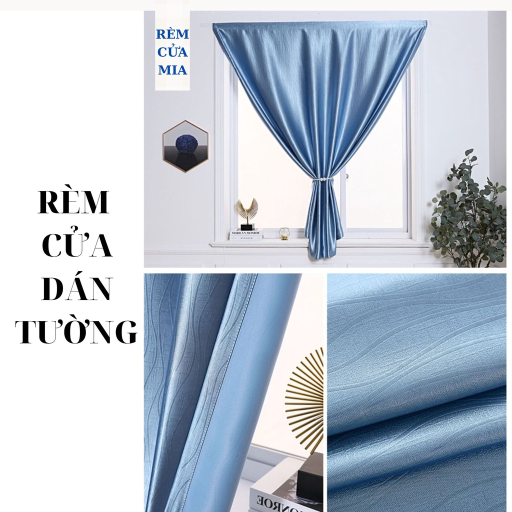 Rèm cửa dán tường, rèm cửa sổ vải gấm cao gấp, shop remcuamia | BigBuy360 - bigbuy360.vn