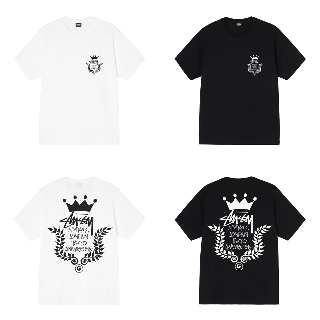 Áo Thun Stussy Crown Wreath 100% CÓ SẴN