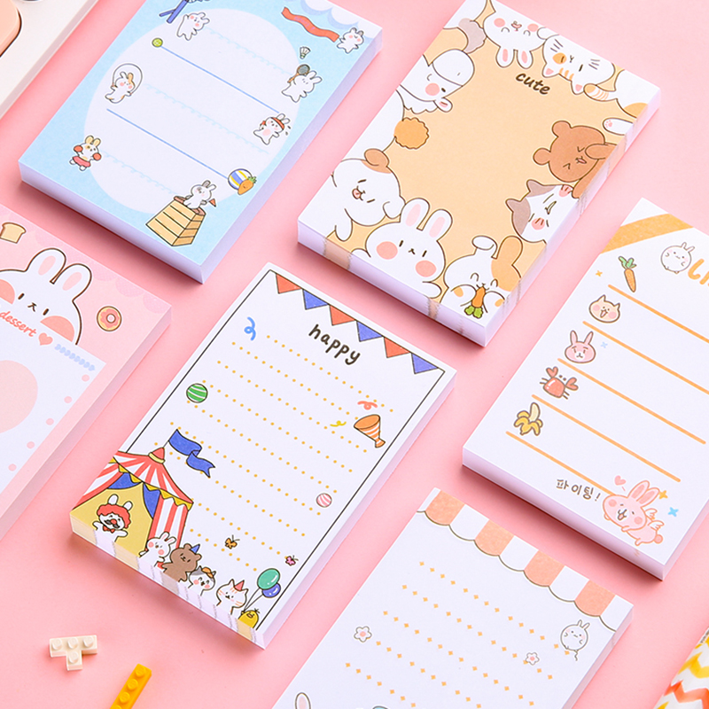 100 Giấy Ghi Chú Hình Thỏ Đáng Yêu