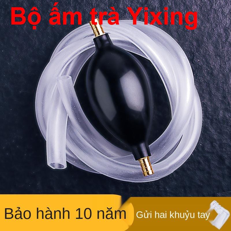 Ống thoát khay trà có bóng hút nước, khớp nối bằng đồng silicon, dẫn xuống bàn trà, phụ kiện bộ đạo Kung Fu