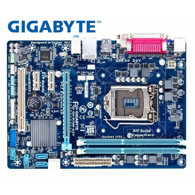 Bo mạch chủ Main Gigabyte B75M-D3V - Hàng công ty  - Bảo hành 36 tháng