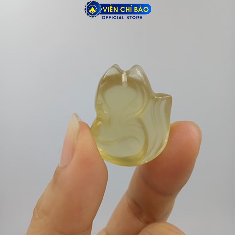 Mặt dây chuyền phong thủy thiên hồ vàng to chất liệu đá tự nhiên thời trang phụ kiện trang sức Viễn Chí Bảo M200107