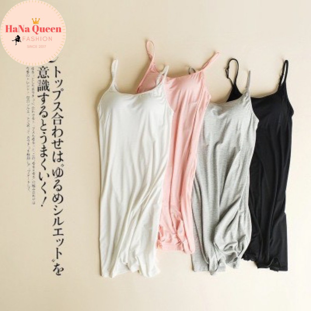 [Sẵn Hàng] Váy ngủ hai dây có đệm ngực chất cotton siêu mát.