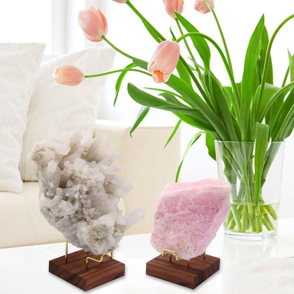 Herietta Khoáng Đứng Đế Óc Chó Cho|Giá Đỡ Trưng Bày Khoáng Chất Trang Trí Nhà Cửa